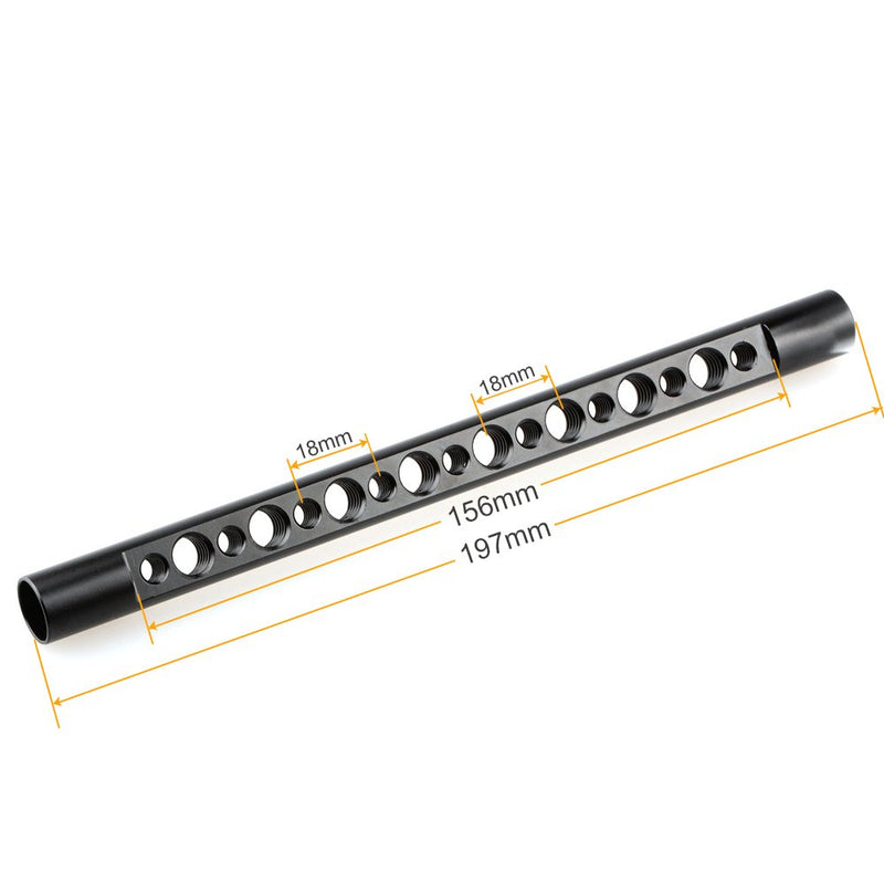 CAMVATE 15mm Cheese Rod with 1/4"-20 and 3/8"-16 Thread Hole for DSLR Rigs Camera Video Cage (197mm) 197mm