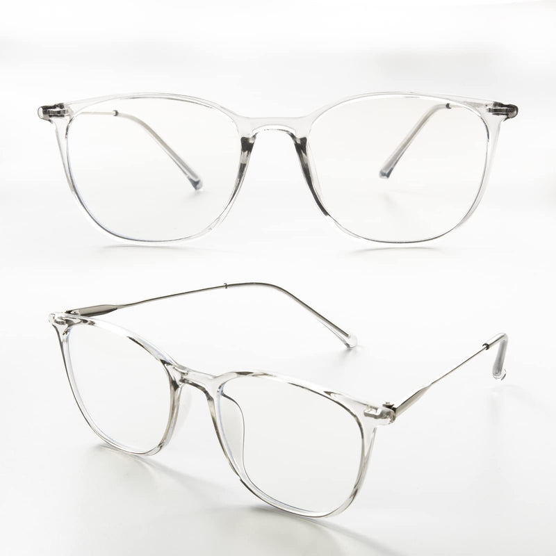 Fashion Cat Eye Blue Light Blocking Glasses Cute Light Glasses Colorful Frame Women Men Gael Grey