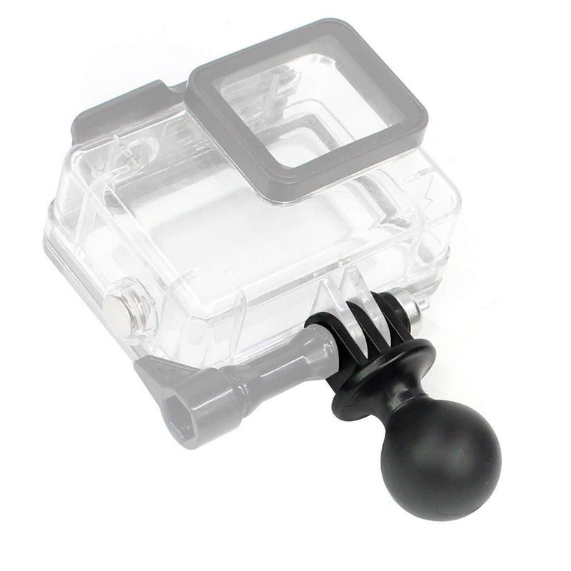 1" Ball Mount Universal Head Adapter with Thumb Screw Fit for GoPro Hero 9, 8 Black, 7 Black, 7 Silver, 7 White, 6, 5, 4, 3+, 5Session, MAX, DJI Osmo Action (Black Ball Head 2) Black ball head 2