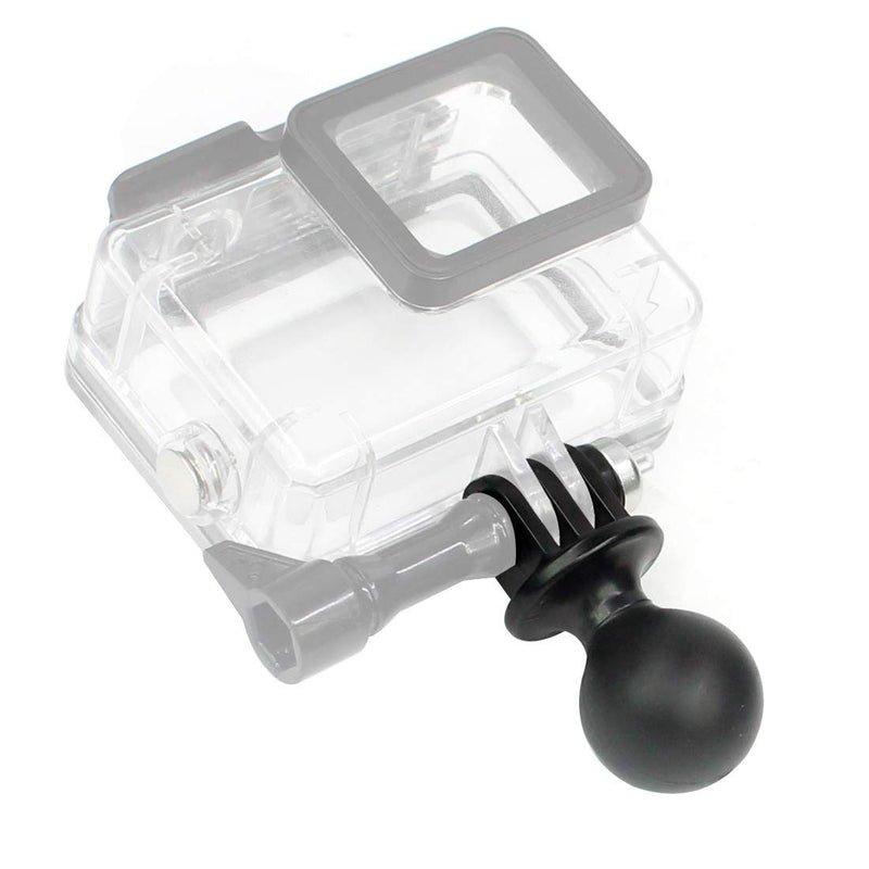 1" Ball Mount Universal Head Adapter with Thumb Screw Fit for GoPro Hero 9, 8 Black, 7 Black, 7 Silver, 7 White, 6, 5, 4, 3+, 5Session, MAX, DJI Osmo Action (Black Ball Head 1) Black ball head 1