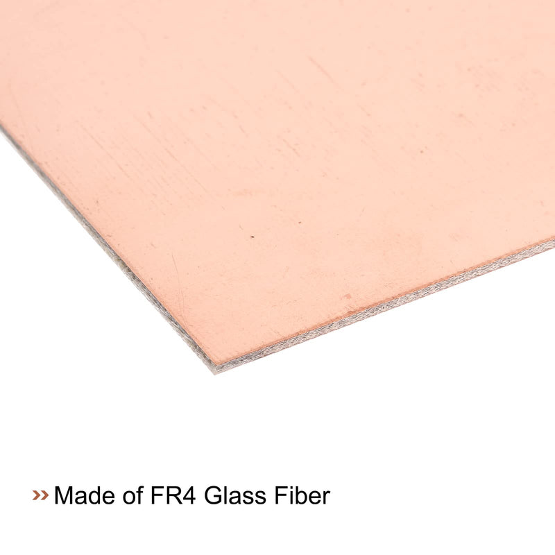 MECCANIXITY PCB Copper Clad Board Laminate 200mm x 150mm x 2mm FR4 Glass Fiber Double-Sided for Circuit Projects 200mmx150mmx2mm