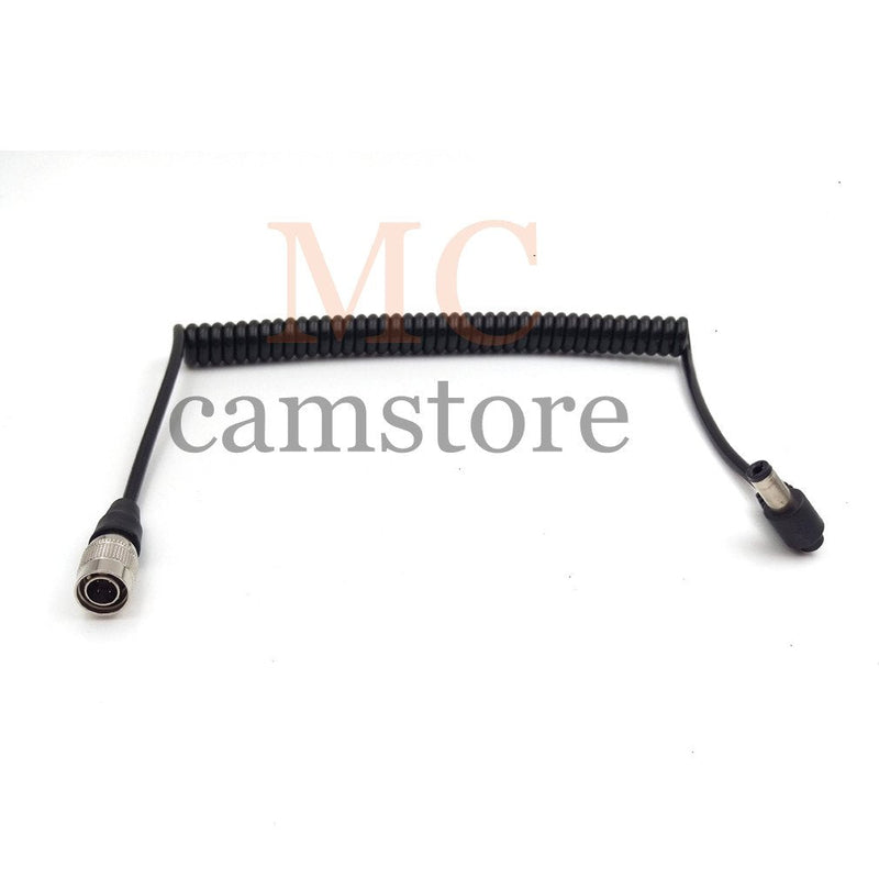 MCCAMSTORE DC2.5 5.5/2.5 to 4pin Male Plug Power Coiled Cable for Sound Devices Zaxcom F8/664/688