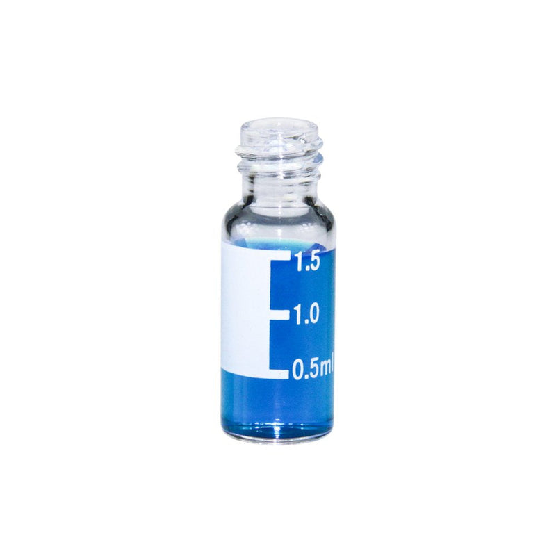 Autosampler Vial, Clear Chromatography Lab Vial, HPLC LC GC 1.5 ml Wide Opening Short Screw-Thread Sample Vial with Write-on Spot, Clear, 12x32mm, 8-425 Top Type, 100 pcs/pk by ALWSCI