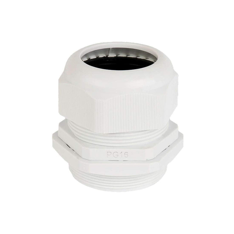 Plastic Waterproof Adjustable Cable Glands Joints,White PG16 Nylon Cable Gland 25 Piece White