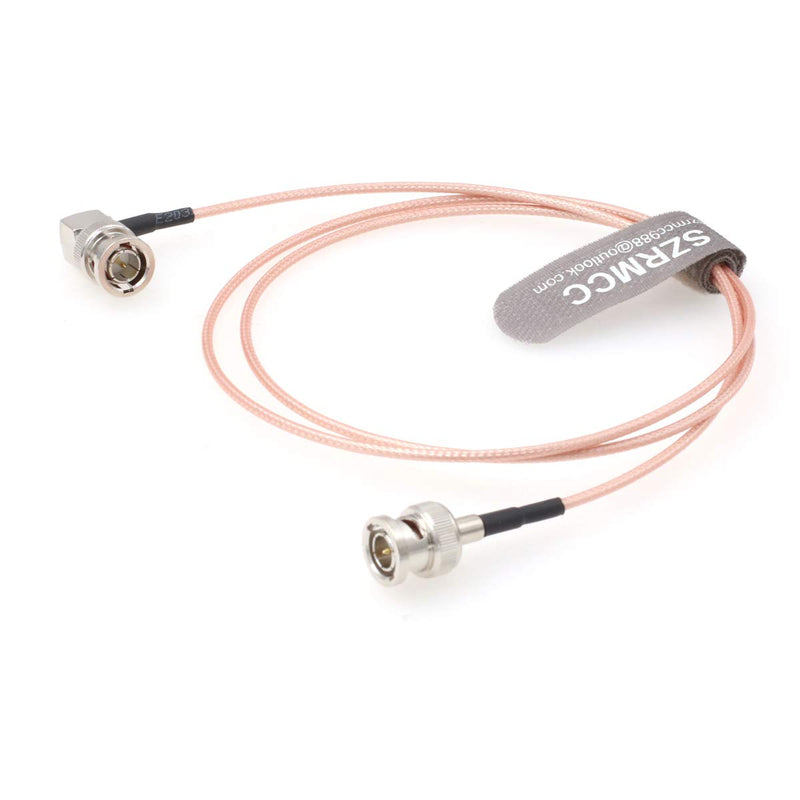 [AUSTRALIA] - SZRMCC BNC Male to Right Angle BNC Male 75ohm HD-SDI 3G RG179 Video Coaxial Cable for ARRI RED Blackmagic Cameras Atomos SmallHD Monitor (80cm) Straight to Right Angle 80cm 