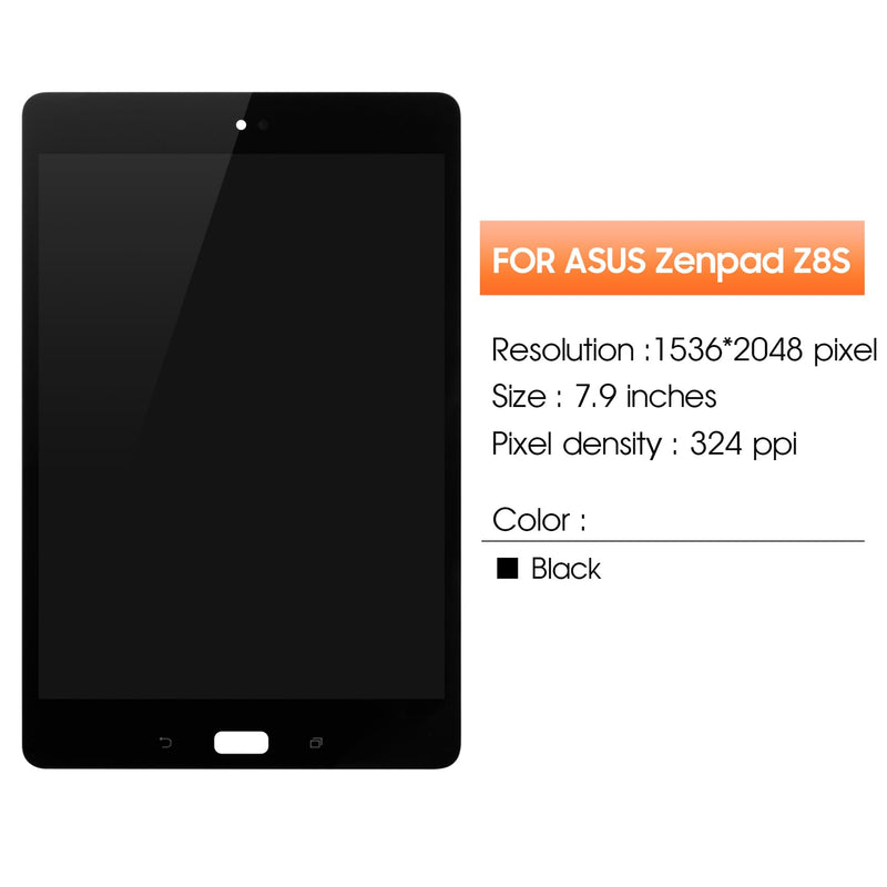Screen for Asus ZenPad Z8s Screen Replacement for ASUS ZenPad Z8 2017 Tablet LCD Screen ZT582KL P00J Verizon Touch Display Digitizer Assembly Repair Parts（Black）