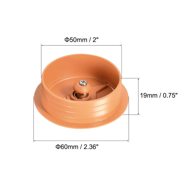 uxcell Cable Hole Cover, 2 inches Plastic Desk Grommet for Wire Organizer, 10Pcs Orange