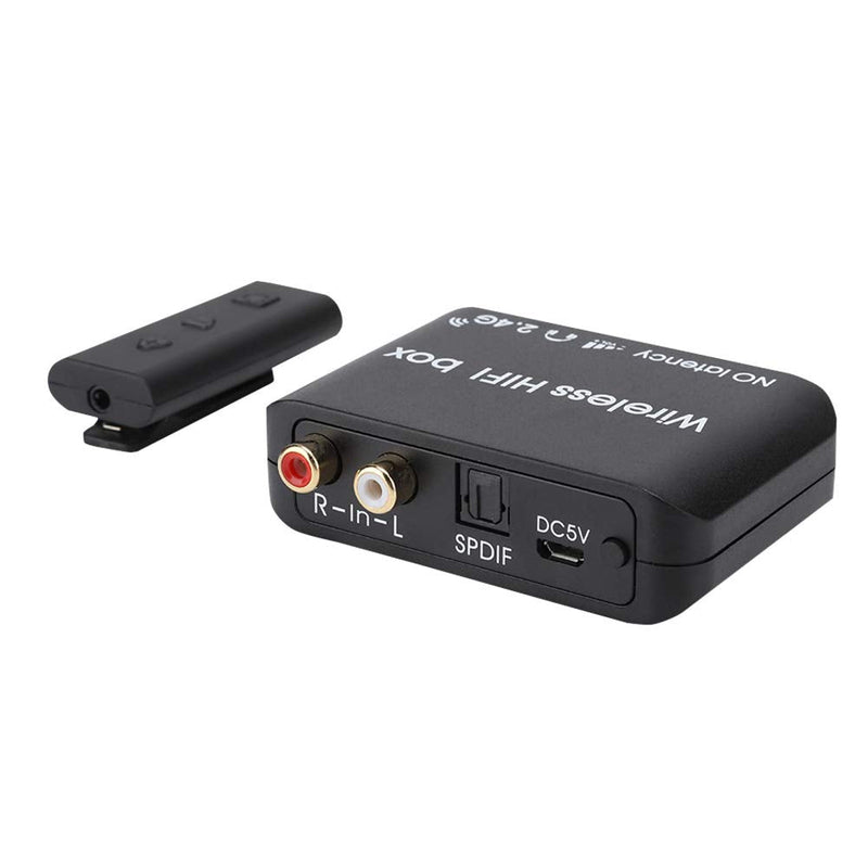 ASHATA 2.4g Audio Converter 12.5ms Wireless Digital SPDIF/Analog RCA HiFi Audio Transmitter Receiver Set with USB Cable for Home Cinema Systems Teachi