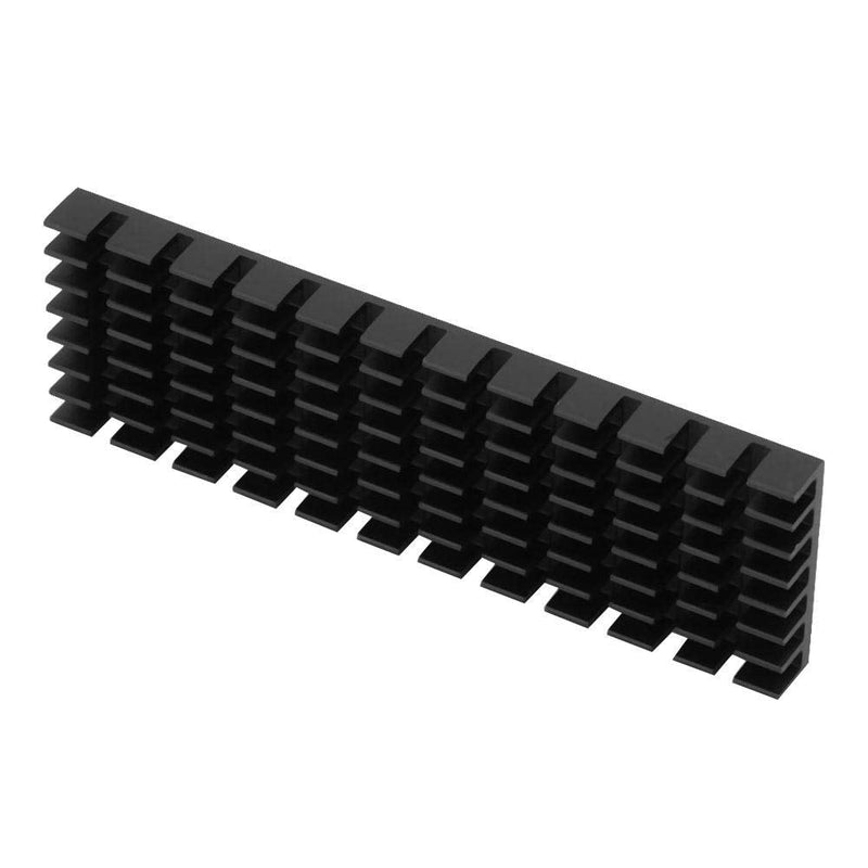 YWBL-WH 10Pcs Heatsink Aluminum Heatsink Cooling Fin 22×6×70mm Circuit Board Cooling Fin HeatSink Cooler Chip Heat Sink for M.2 2280 SSD(Black)