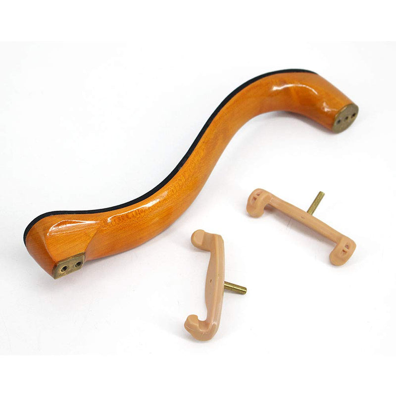 Meech Suitable for 1/2 Size Solid Wood Violin Shoulder Rest Silicone Claw Feet to Protect the Body Thick Sponge to Relieve Shoulder Pressure Yellow