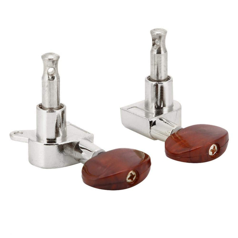 Guitar Machine Heads Knobs Acoustic Guitar String Tuning Pegs Tuner Machine Heads (3 for Left + 3 for Right) Silver