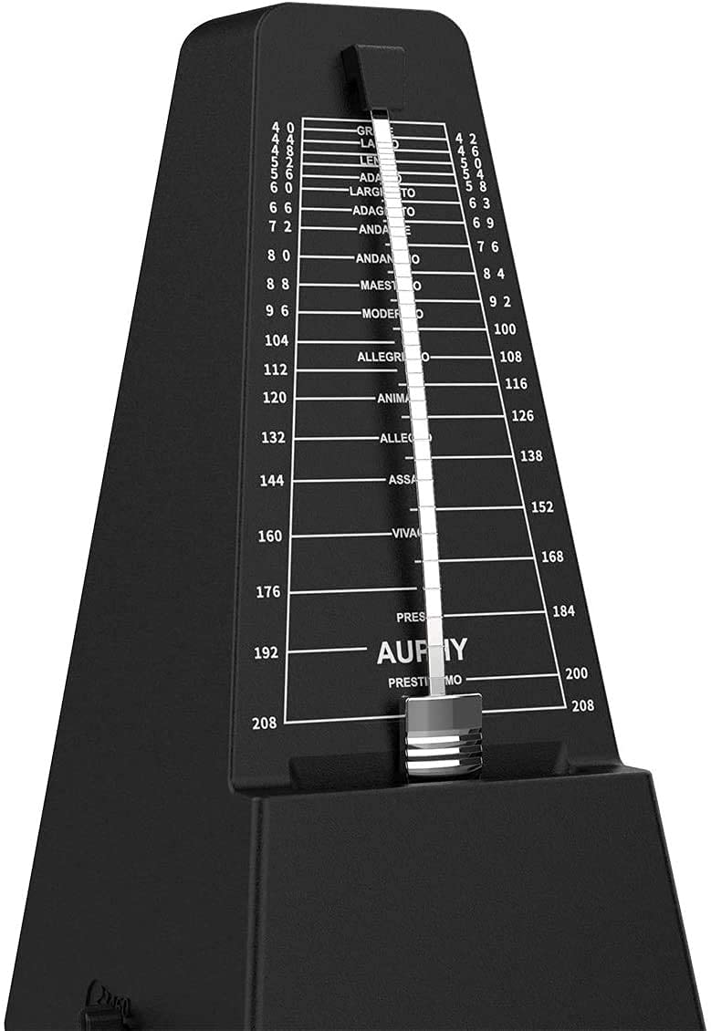 Mechanical Metronome Loud Sound Piano Drum Violin Guitar Saxophone Macaroon (black) black