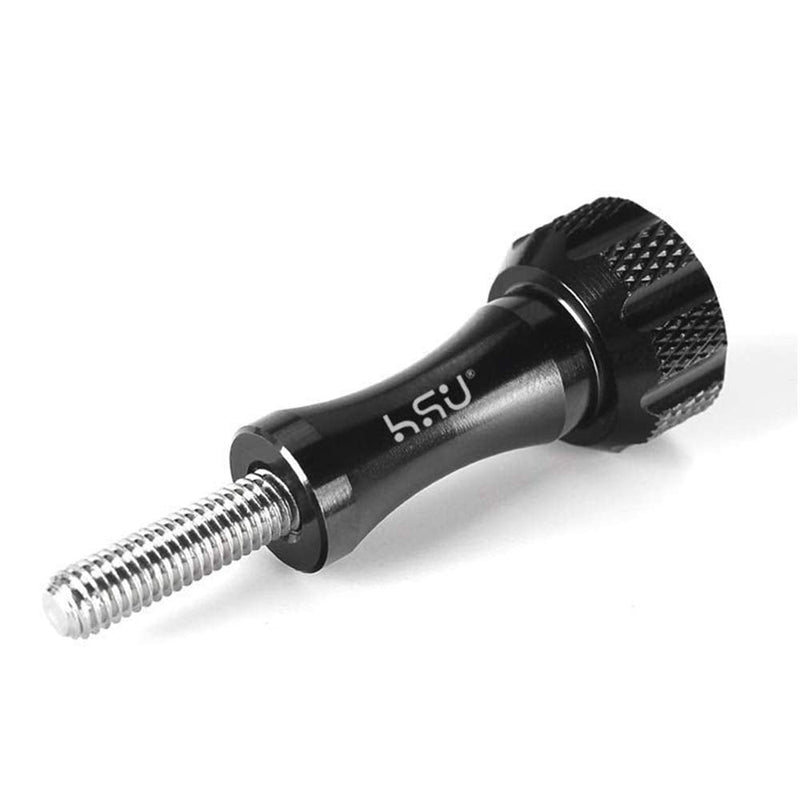 HSU Aluminum Alloy Metal GoPro Tripod/Monopod Mount with Aluminum Thumbscrew for GoPro Hero 10, 9, 8, 7, 6, 5, 4, 3+, 3, 2, 1 HD, AKASO Campark and Other Action Cameras (Black) Monopod Mount + Thumbscrew (Black)