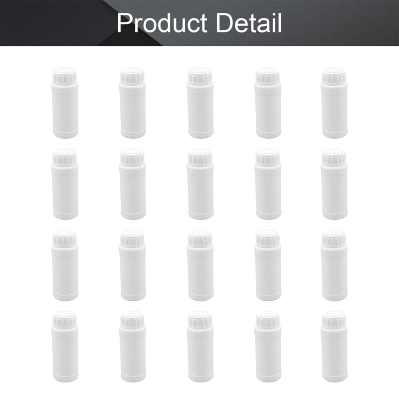 Othmro Plastic Lab Chemical Reagent Bottle 100ml Wide Mouth Sample Sealing Liquid Storage Container White 20pcs 100ml 20PCS