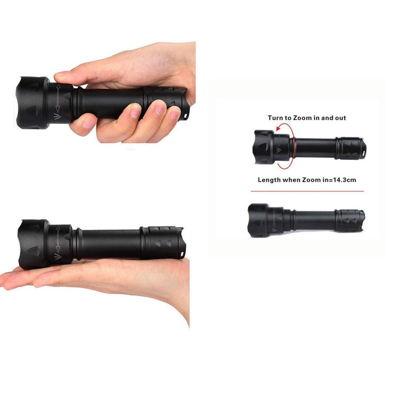 [AUSTRALIA] - Skysted® S20 OSRAM 5W 850nm IR Illuminator LED Single Mode 38mm Zoom Long Distance Infrared Light Torch Night Vision Waterproof Hunting Flashlight with Remote Switch,for Coyote Hog Predator Ir 850nm 