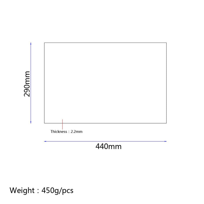 Alnicov 3-Ply Pickguard Material Blank Pick Guard Scratch Plate Sheet Custom 440x290x2.2mm - Black