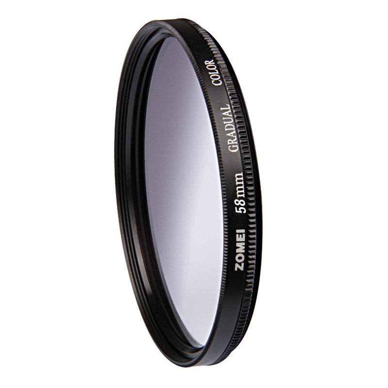 ZOMEI 58mm Graduated Gradual Neutral Density Grey Lens Filter GC for Canon Nikon Gray 58MM