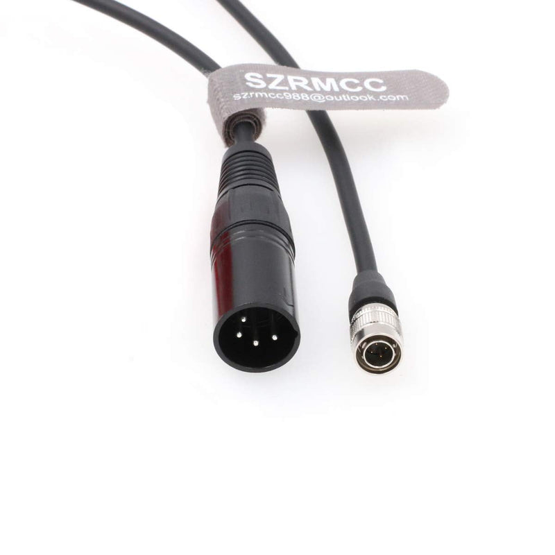 SZRMCC Power Cable for Sound Devices Zoom F8 F4 Zaxcom XLR 4 Pin Male to Hirose 4 Pin Male (Straight Cable) Straight Cable