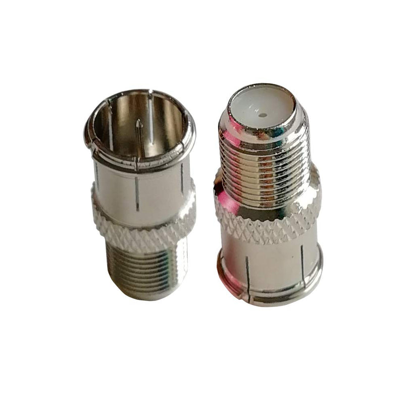 Lala Smill Right Angle Push on Coax Cable Connectors F-Type Female to F-Pin Male Quick Plug Adapter RG6 Coaxial Cable Connector 9 pcs