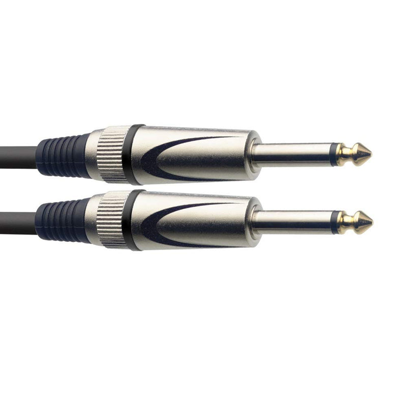 [AUSTRALIA] - Stagg SGC6DL 6m/20 ft Deluxe Standard Guitar Cable - Black Straight - Deluxe 