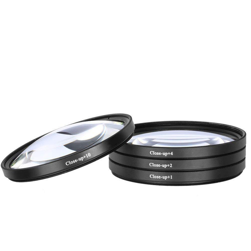 67mm Close-Up Filter Set (+1, 2, 4 and +10 Diopters) Magnification Kit for Nikon CoolPix P900, P950 Digital Camera
