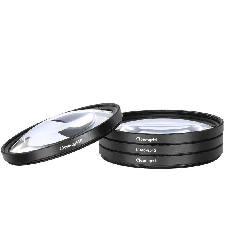 49mm Close-Up Filter Set (+1, 2, 4 and +10 Diopters) for Canon EOS M6, EOS M50, EOS M100 Mirrorless Digital Camera with EF 15-45mm Lens