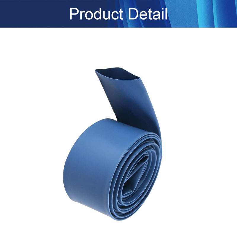 1Pcs Heat Shrink Tubing,2:1 Blue Bettomshin Electrical Wire Cable ≥600V & 248°F,4mx35mm(LxDia) Shrink Wrap Long Lasting Insulation Protection fit 18～34 Wire Harnesses Metal Tube Anti-Rust of Rod