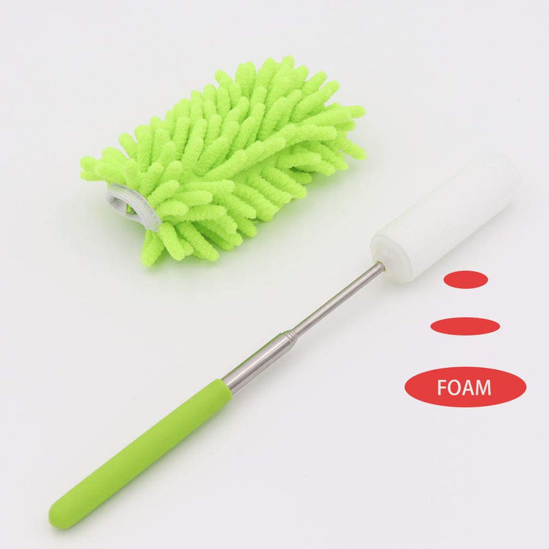 3 Pack Microfiber Duster, MCOMCE Microfiber Hand Duster Washable Microfibre Cleaning Tool Extendable Dusters for Cleaning Office, Car, Computer, Air Condition, Washable Duster