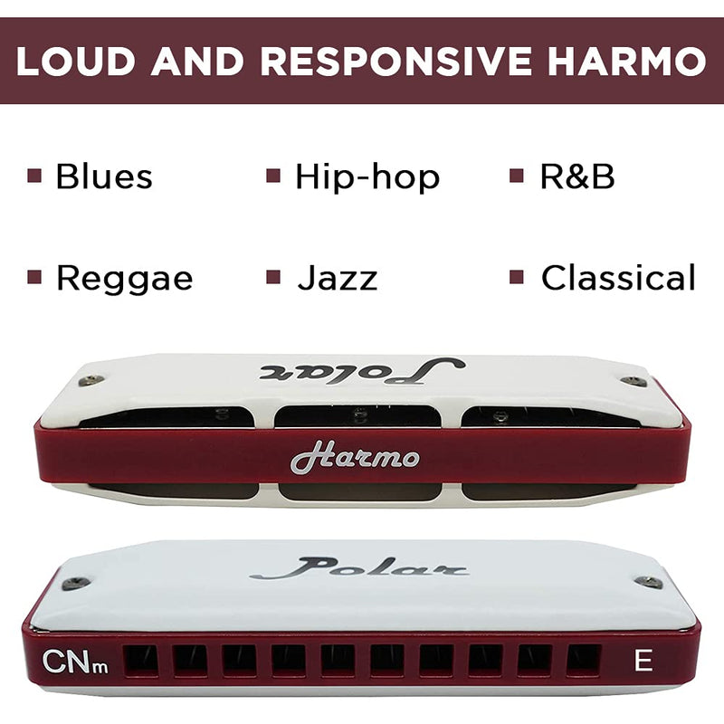 Diatonic harmonica HARMO POLAR key of E natural minor - Harmonica for Blues, Reggae