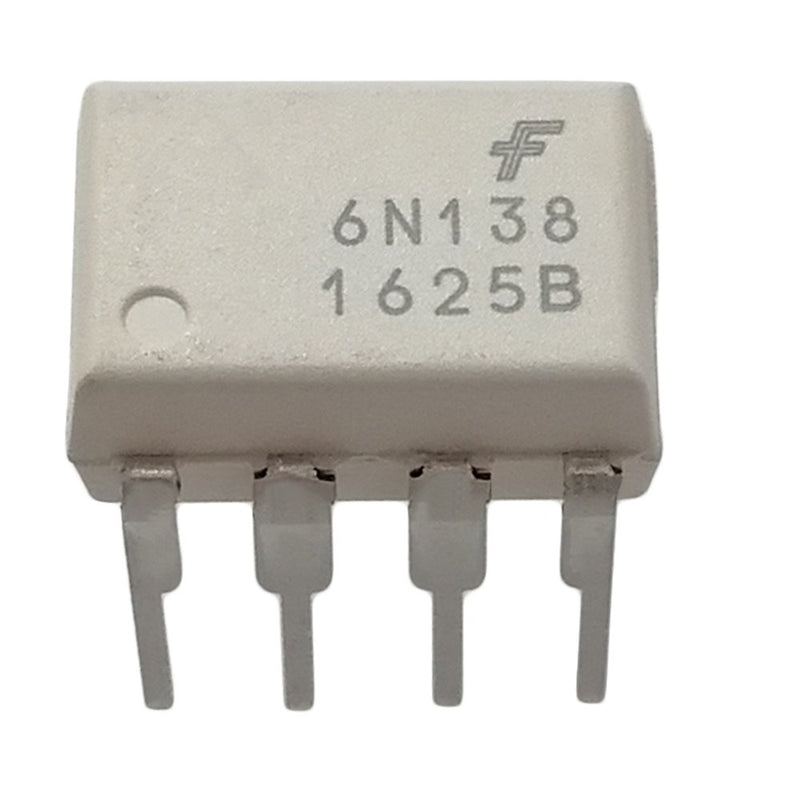 6N138 Optocoupler DC Input Single Channel Darlington with Base DC Output White (Pack of 10)