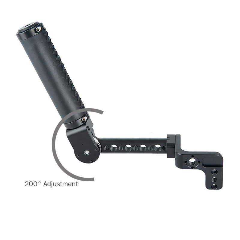 NICEYRIG Handle Grip Kit for DJI Ronin SC/S Gimbal, Leather Handgrip with Rosette Extension Bracket Holder - 332