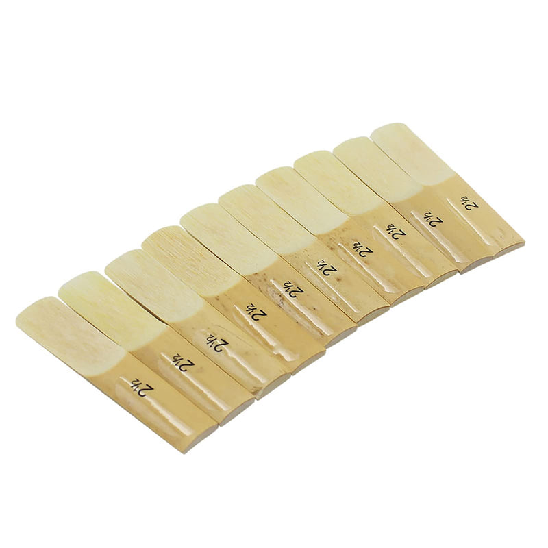 Saxophone Reeds,10Pcs Bamboo Force Reeds 2.5 for Alto Saxophone Accessories Replacement