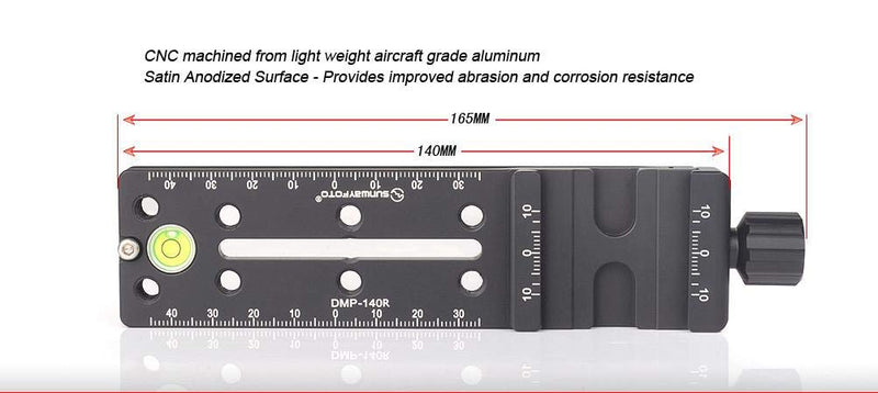 SUNWAYFOTO DMP-140R MP 140mm Rail Nodal Slide Arca & RRS Compatible Clamp Sunway