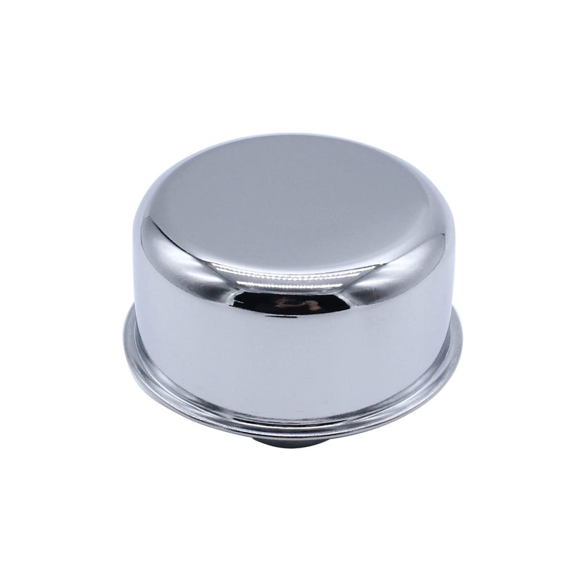 Chrome Finish Steel Round Valve Cover Push In Breather Grommet for 1-1/4" Hole Valve Cover Fits for SBC BBC SBF 327 350 302 454 502