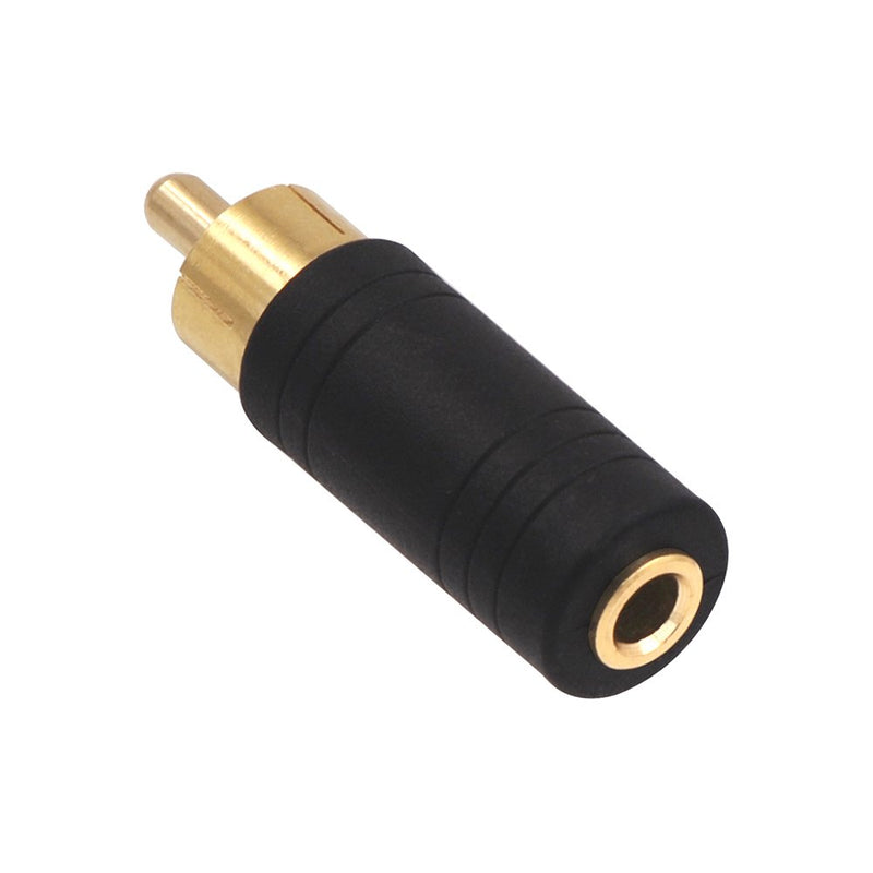 VCE 2-Pack Gold Plated 3.5mm 1/8 inch Female Mono Jack to RCA Male Adapter