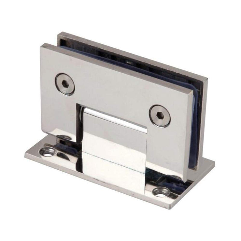 Heavy Duty 90 Degree Glass Door Cupboard Showcase Cabinet Clamp Glass Shower Doors Hinge Replacement Parts Wall-to-Glass (Polished Chrome) Polished Chrome