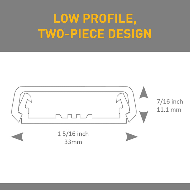 Wiremold Plastic Nonmetallic Raceway, Extending Power, On-Wall Deep Box, White, NMW3