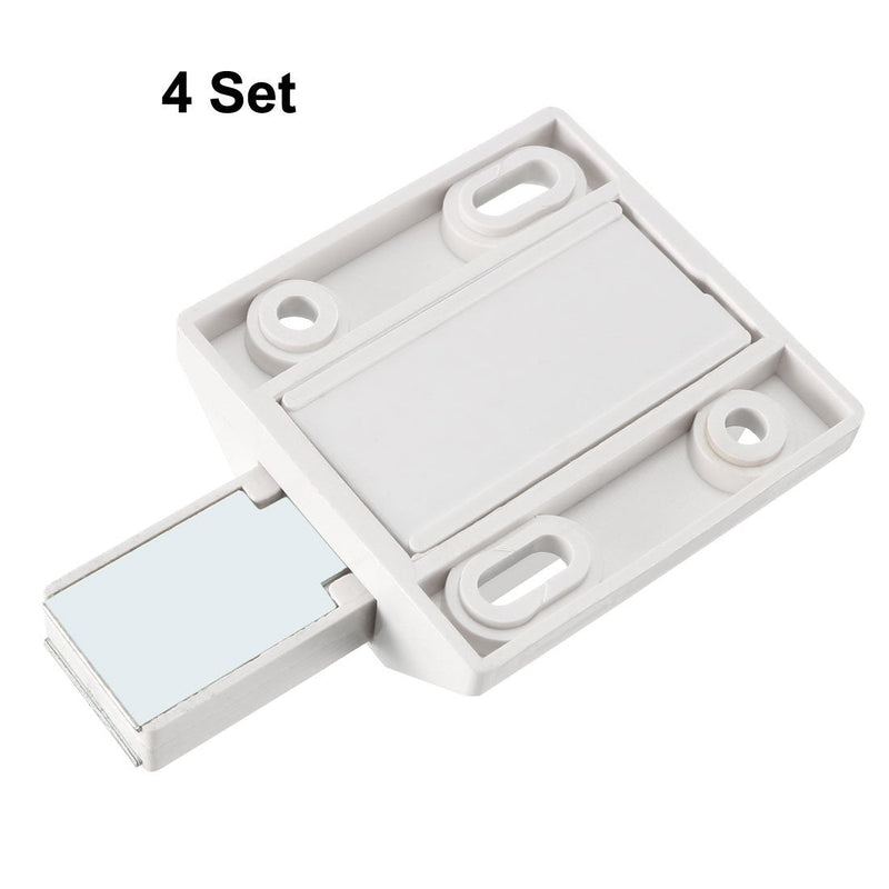 [AUSTRALIA] - uxcell 5-8mm Glass Door Magnetic Touch Catch Latch Closure Plastic White with Clamp 4 Set 