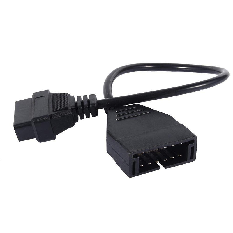 E-Car Connection 12 Pin Male to 16 Pin Female OBD OBDII Car Diagnostic Adapter Cable for GM Vehicles