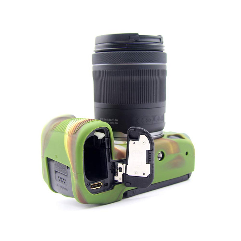 [AUSTRALIA] - R5 Case, BolinUS Fullbody Ultra-Thin Lightweight Rubber Soft Silicone Housing Case Bag Cover for Canon EOS R5 (Green) Green 