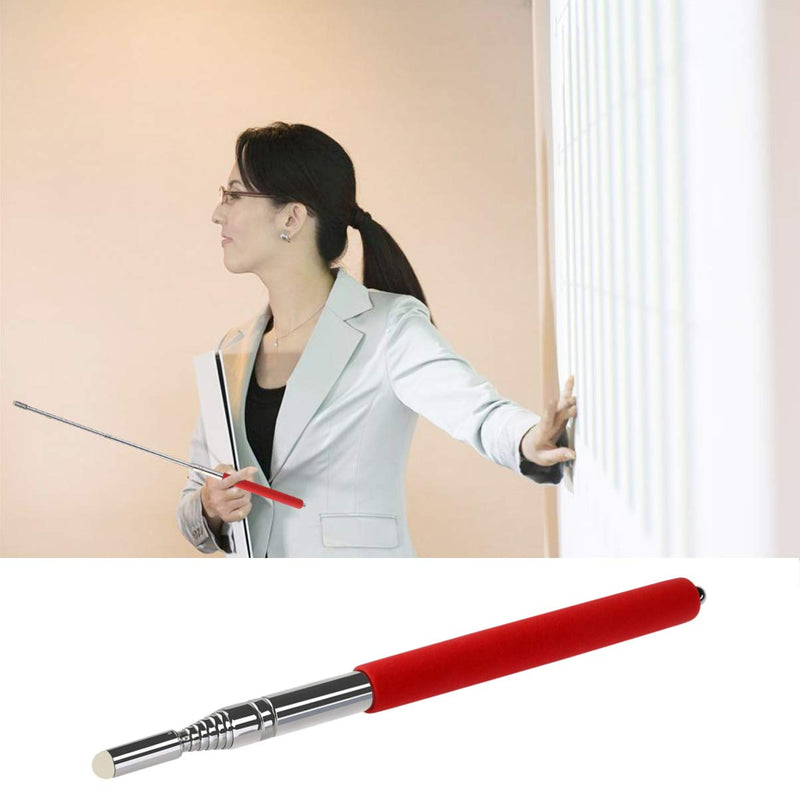 Tinksky Telescopic Teachers Pointer,Teaching Pointer,Hand Pointer Extendable Telescopic Retractable Pointer Handheld Presenter Classroom Whiteboard Pointer (Red)