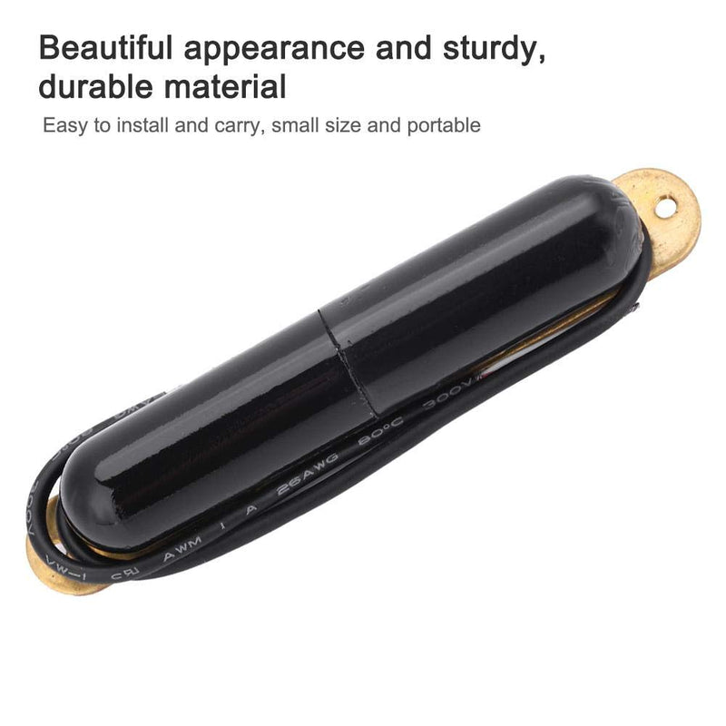 Alomejor Electric Guitar Pickup V Magnet Lipstick Tube Pickups Single Coil Pickup For Electric Guitar Black