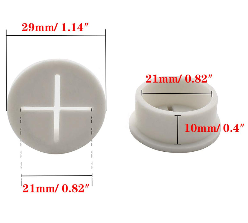 [AUSTRALIA] - DTTRA 2pcs 1 Inch Flexible Silicone Cable Cord Grommet, White Rubber Grommets, Hole Cover Cable Management Wire Organizer for Office Home PC Desk Table, TV Console and Other Furnitures 