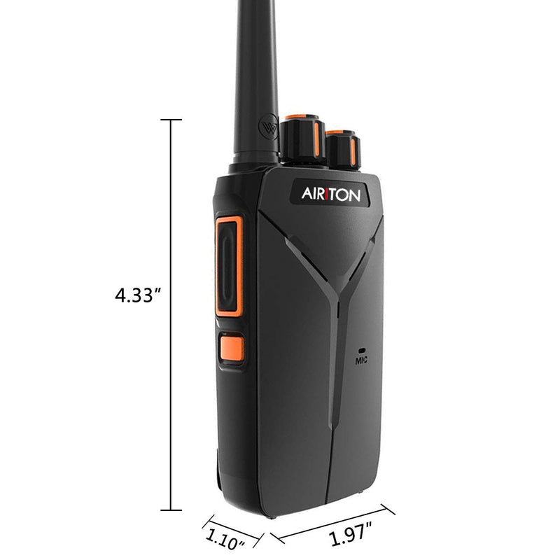 2 Pack AIRITON AI-1 Two Way Radio License Free 16CH CTCSS VOX Ham Amateur Radio Portable Rechargeable Walkie Talkie