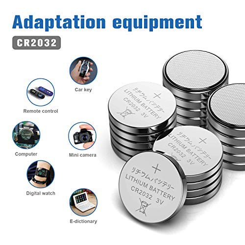 GutAlkaLi CR2032 Lithium 3V Battery, Electronic Coin Cell Button for Toys Calculators Watches(40 Pcs)