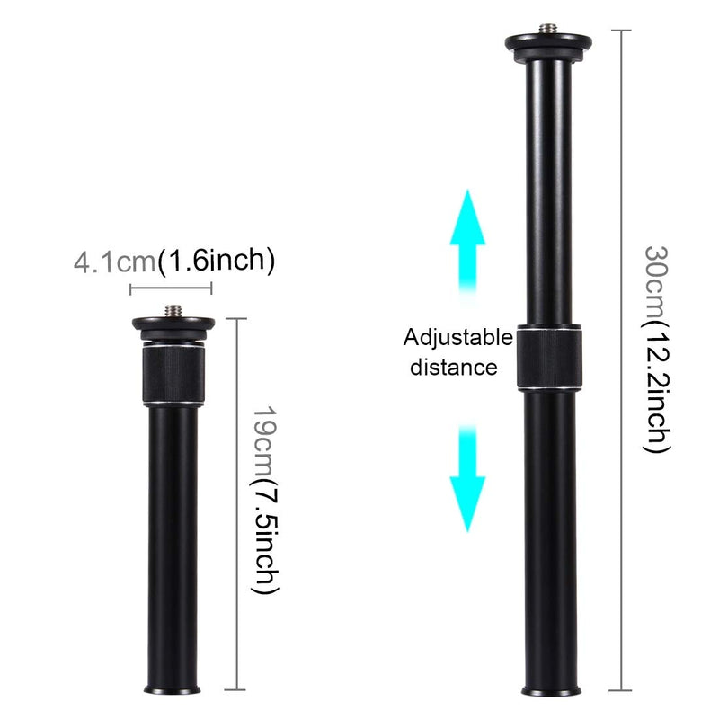 PULUZ Metal Handheld Adjustable 3/8" Size Tripod Mount Monopod Extension Rod for DSLR & SLR Cameras