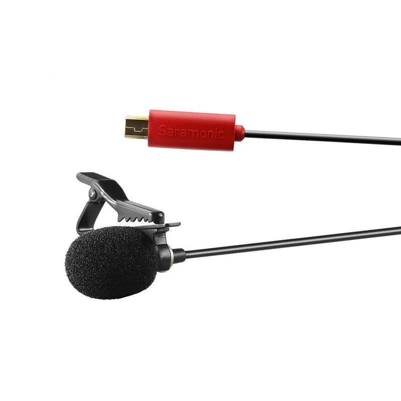 Saramonic SR-GMX1 Platinum Lavalier Clip-on Microphone with Lapel Clip, Foam and Furry Windscreens