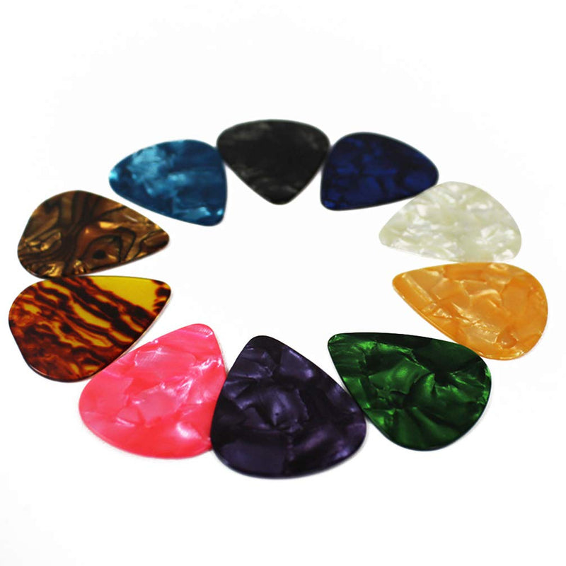 EXCEART 20PCS 0. 46mm Thin Guitar Picks Heart Shaped Celluloid Thin Guitar Plectrum Pick for Ukulele Guitar