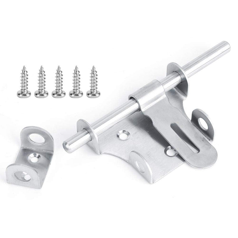 Door Lock Bolt, Stainless Steel Security Door Barrel Bolt Hasp Hardware Accessories for Barn Warehouse Garden Gates Shed Doors