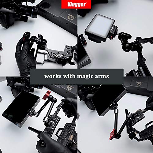 YDP Quick Release Clamp Plate Fast Loading Seat Camera Monitor Bracket Stand Head Platform Mount Base for DSLR Camera Mic Monitor Tripod Head Accessory